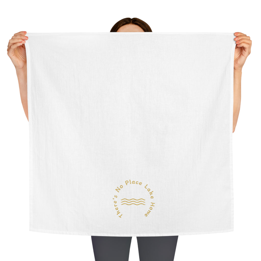 Coastal 'No Place Lake Home' Tea Towel – Minimal Beach Kitchen Linen