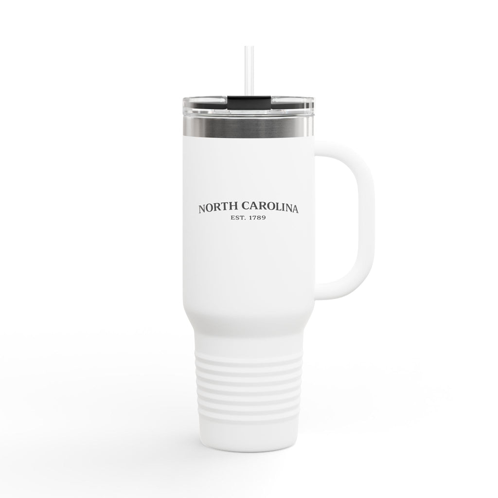 North Carolina 40oz Insulated Travel Mug – Stainless Steel Tumbler with Handle
