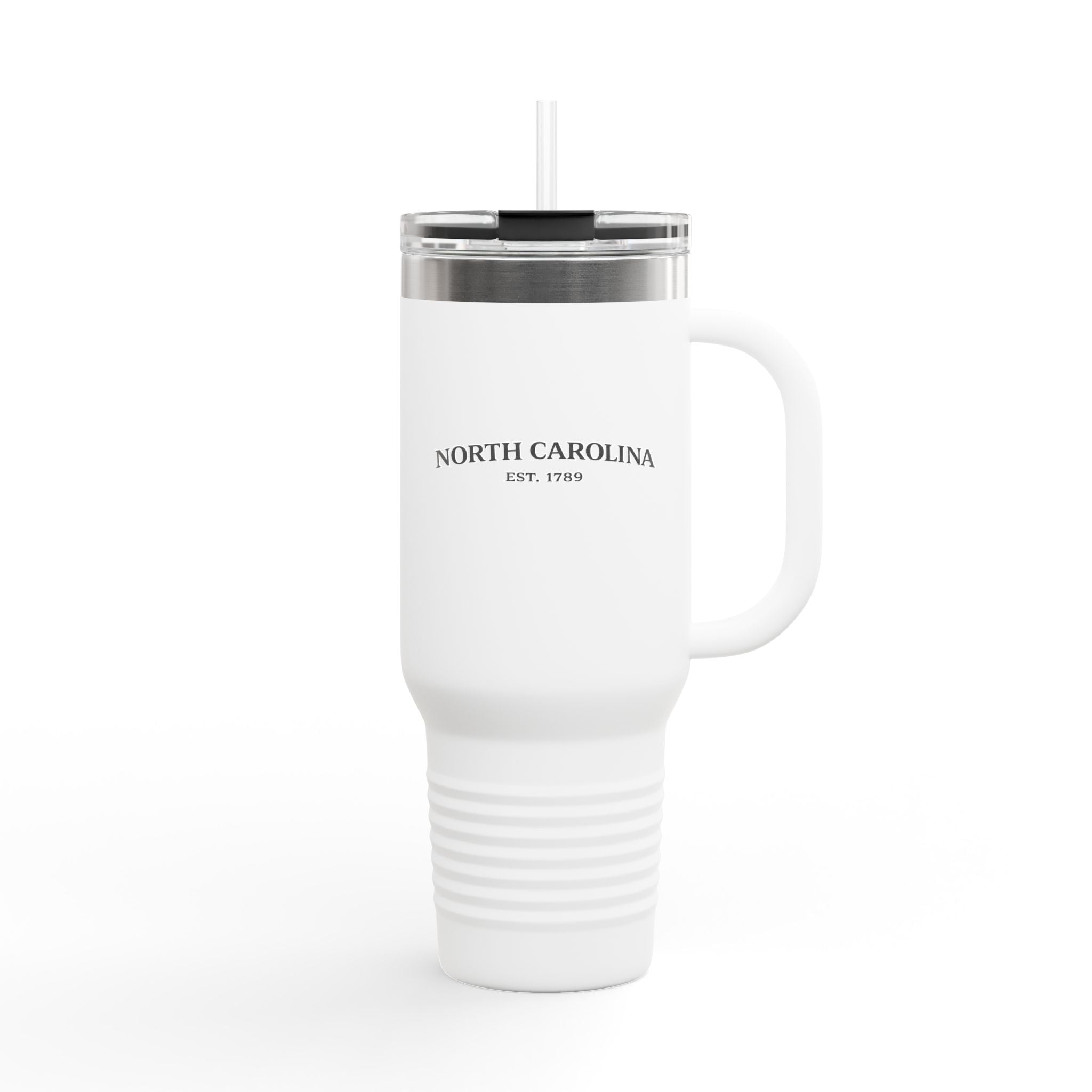North Carolina 40oz Insulated Travel Mug – Stainless Steel Tumbler with Handle