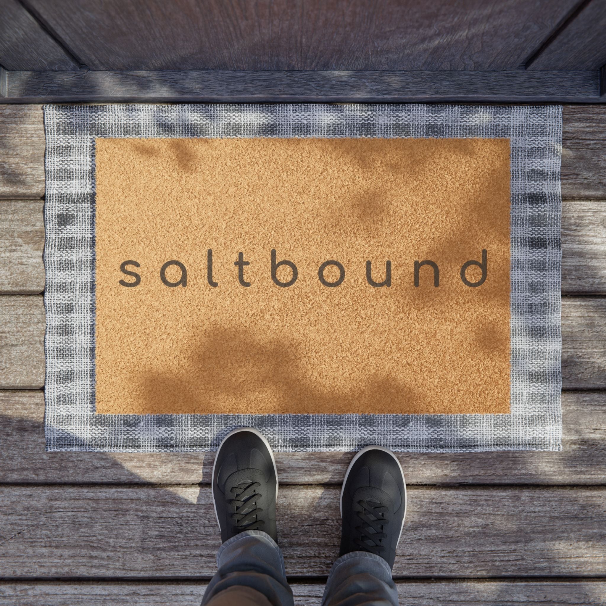 Saltbound Coir Doormat — Minimalist Coastal Welcome Mat