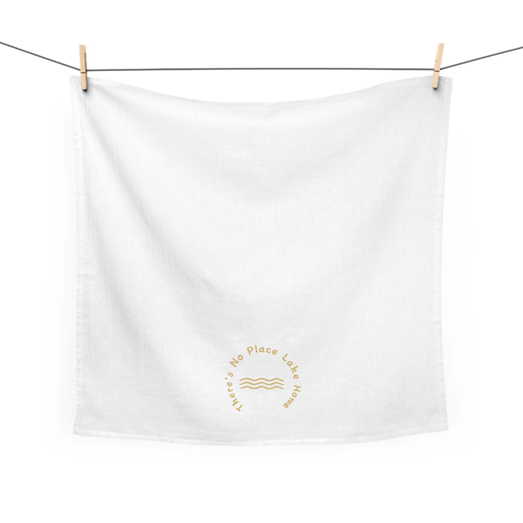 Coastal 'No Place Lake Home' Tea Towel – Minimal Beach Kitchen Linen