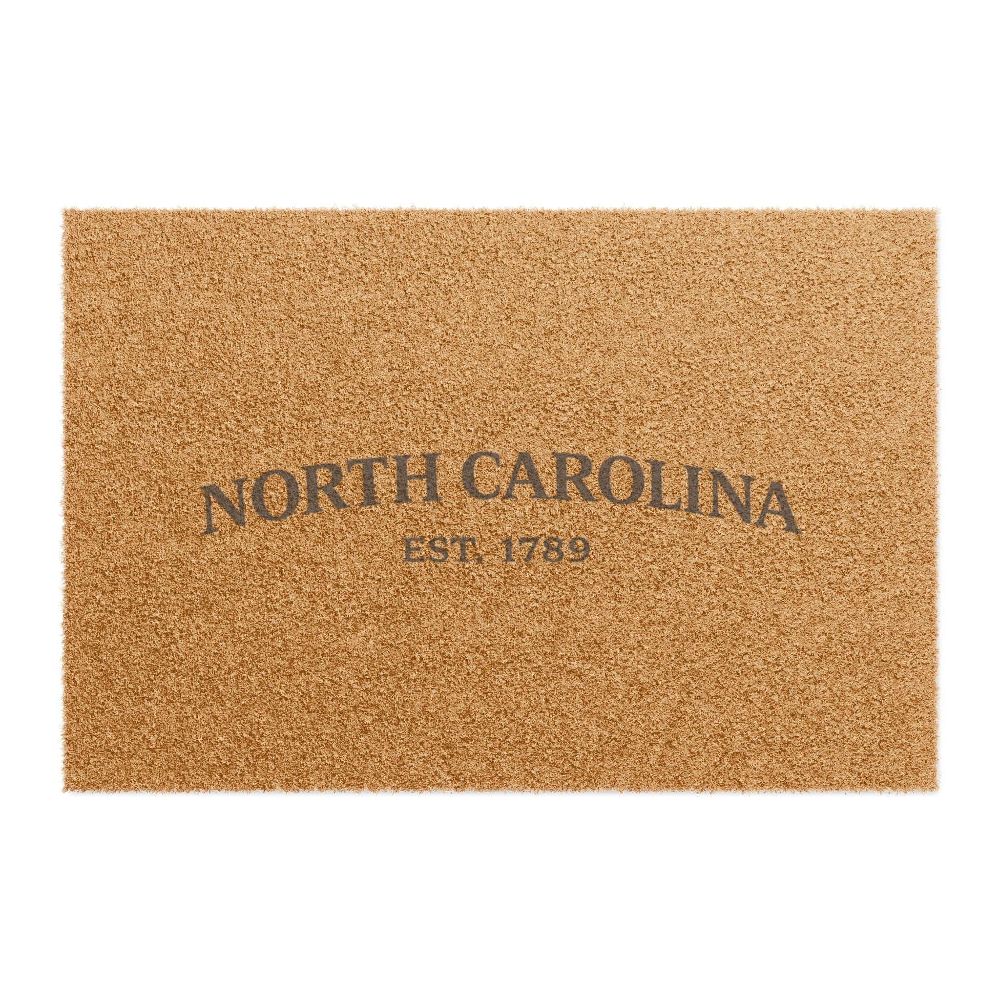 North Carolina Doormat "North Carolina Est. 1789" - Welcome Coastal State Entrance Mat