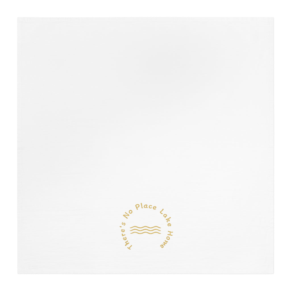 Coastal 'No Place Lake Home' Tea Towel – Minimal Beach Kitchen Linen