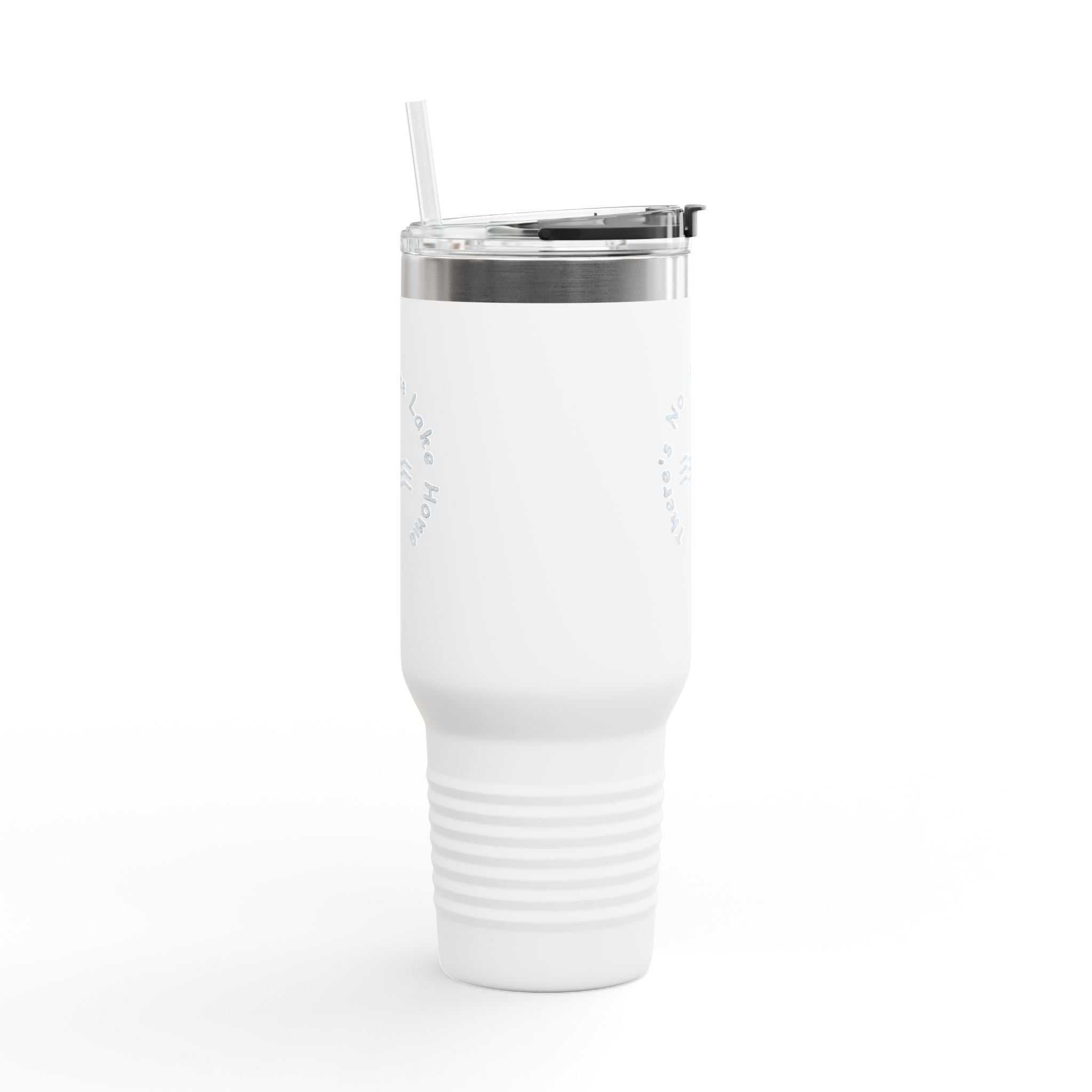 40oz Insulated Travel Mug — "No Place Lake Home" Wave Design